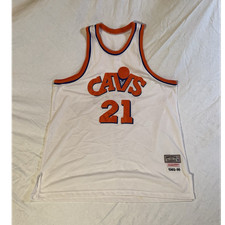 Mitchell & Ness Cavaliers Free #21 Hardwood Classics Jersey 1985-86 White Orange