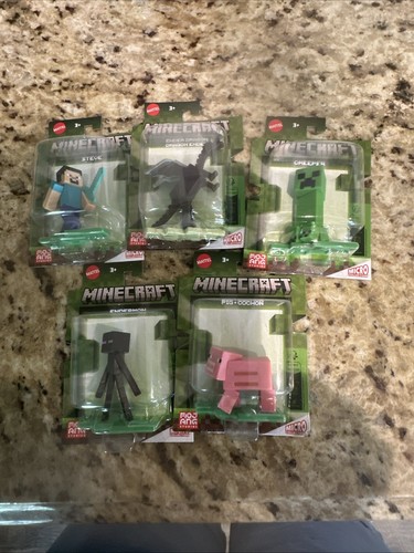 Mattel Minecraft Micro Collection 2" Action Figures 2024 Complete Set of 5 - Picture 2 of 8
