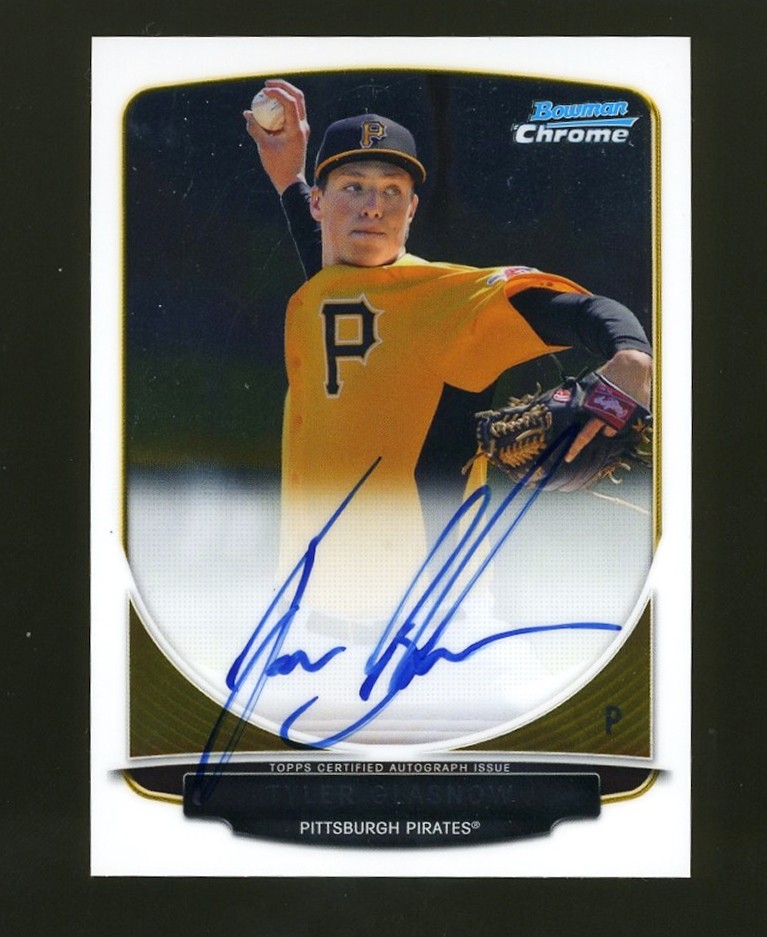 2013 Bowman Chrome #BCA-TG TYLER GLASNOW Auto/Autograph Rookie RC Pirates