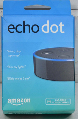 Amazon Echo Dot Second Gen. in original box complete w/power supply Alexa WiFi