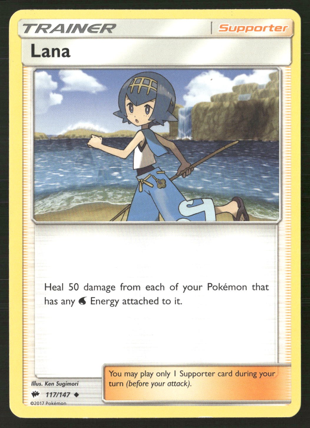 Lana 117/147 Uncommon Burning Shadows Pokemon Lightly Played
