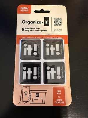 Organize-it! 8 Intelligent Storage Tags   Smart Bin Label System w/ App