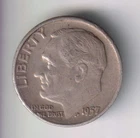 1957-D ROOSEVELT DIME 10¢ DENVER 90% SILVER COIN UNITED STATES MINT