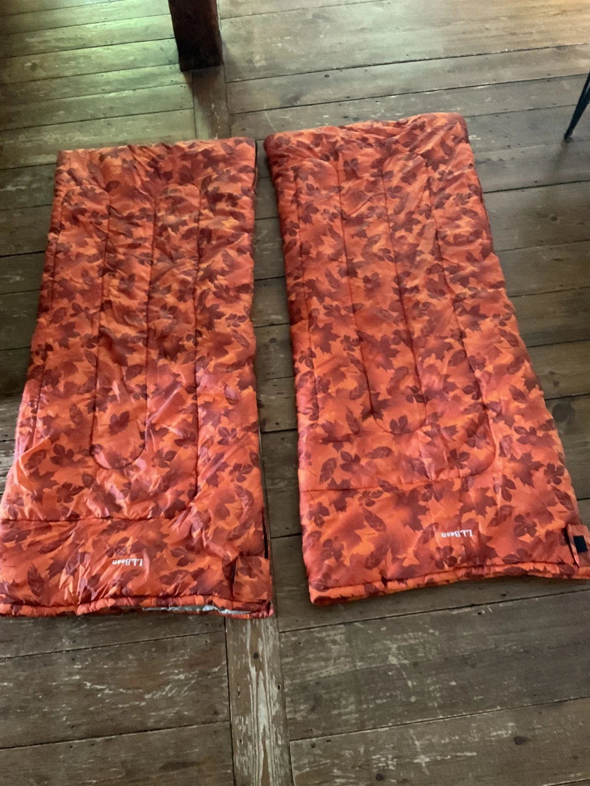 Set of 2! Kids' L.L.Bean Puffer Sleeping Bag, 40° Print- NO defects