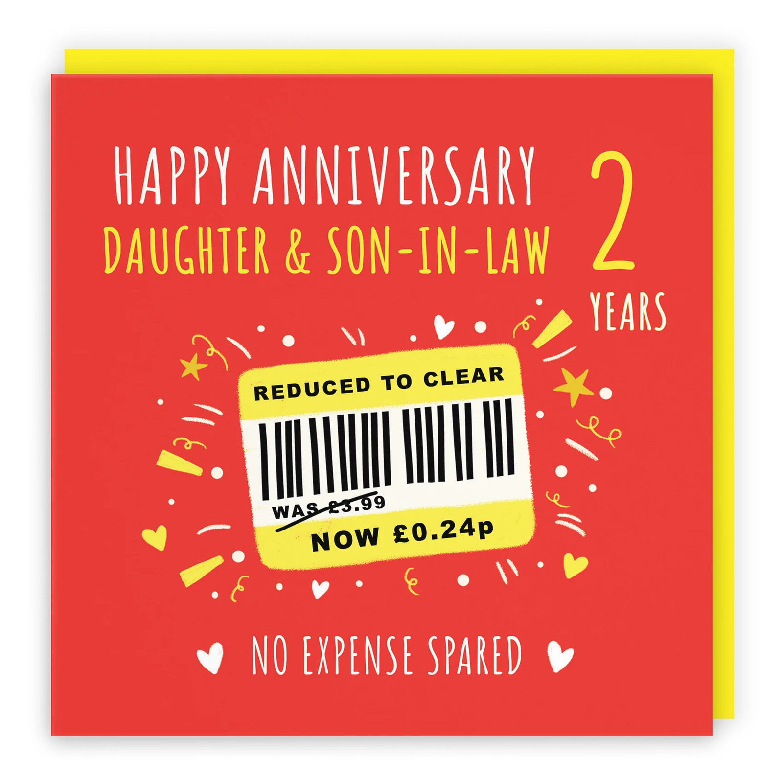 2nd Daughter And Son-in-Law Anniversary Card Reduced To Clear Moments
