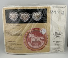 The Creative Circle Counted Cross Stitch Kit - 2434 Dear Heart Ornaments - NIB