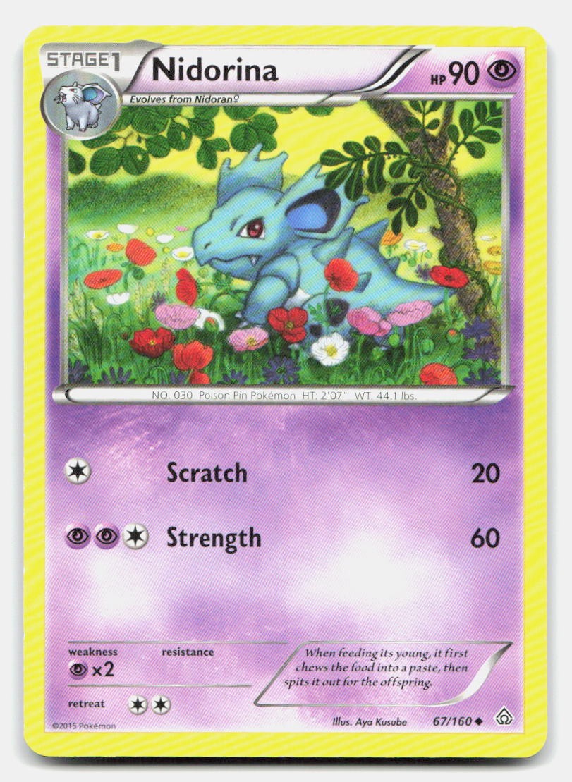 Nidorina 67/160 Uncommon Primal Clash Pokemon NM