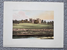 Lumley Castle, Chester-le-Street - Antique Print - c1880
