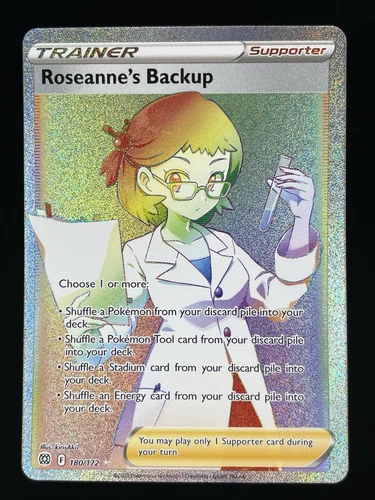 Roseanne's Backup (Secret) 180/172 Swsh09: Brilliant Stars Rainbow Near Mint
