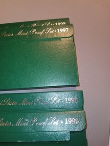 Lot of 3 /2 1996, 1997 1998 United States Mint Proof Sets 1 Of 1996 Has A Crack