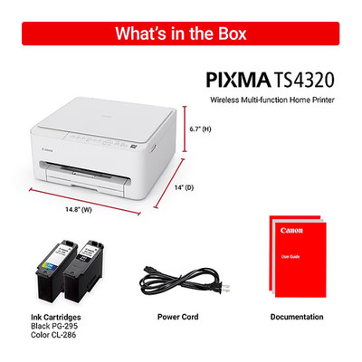 NEW Canon PIXMA TS4320 Wireless Color All-In-One Inkjet Home Office Printer