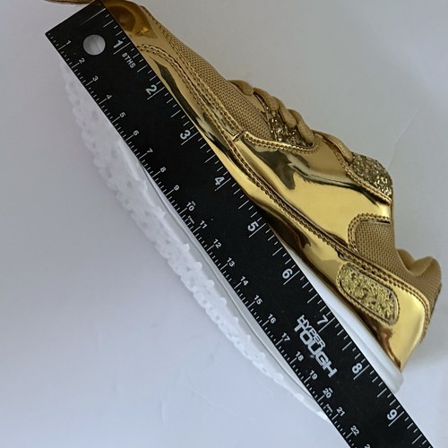 Sneakers Women’s Gold 8 1/2 41 Platform Wedge Slip On Walking Shoes Gym Athletic - Picture 18 of 18