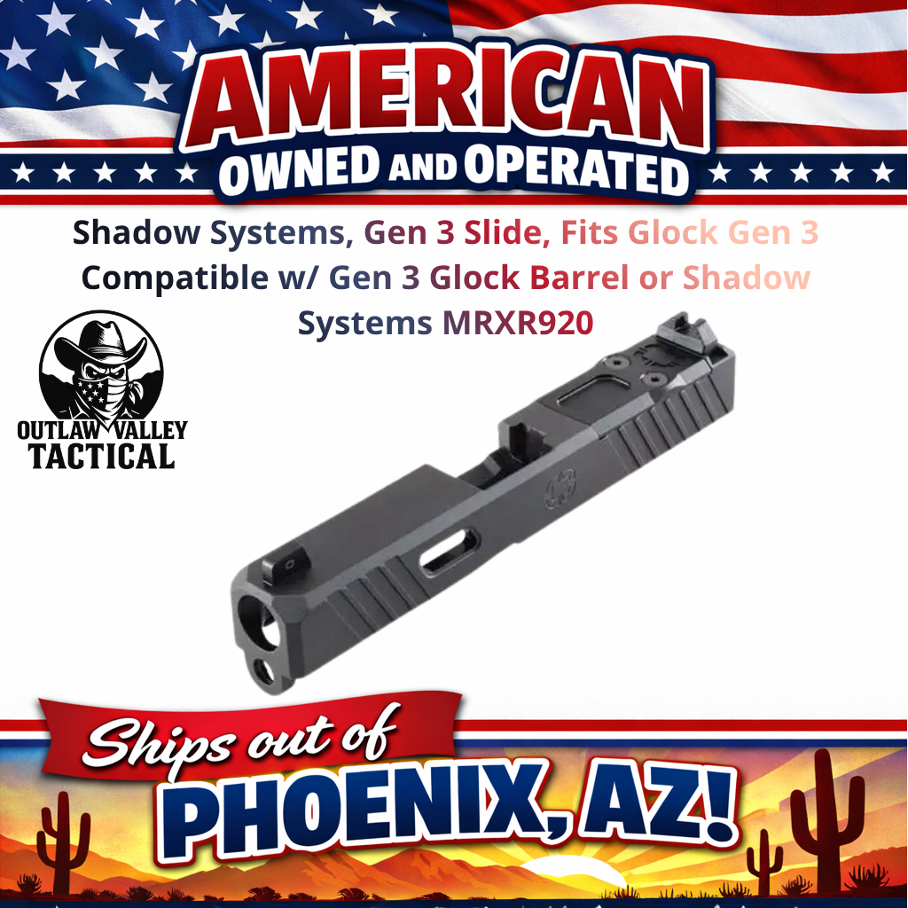 α SHAD Slide Shot System　3個セット Shadow Systems, Gen 3 Slide, Fits Glock Gen 3 & Shadow Systems MR