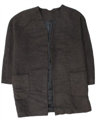 Marks & Spencer Womens Open Overcoat UK 18 XL Grey Polyester DY08