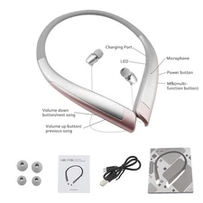 HBS-1100 Stereo Bluetooth Headphone Binaural Hand-free Neckband Earphones