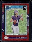 2024 Donruss Optic JJ McCarthy Red Mojo Rated Rookie #235 Vikings