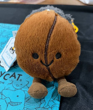 Jellycat Amuseables Coffee Bean Bag Charm Cute Keychain Special Gift NWT