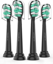 Black Replacement Brush Heads for Philips Sonicare - 7x Plaque Removal
