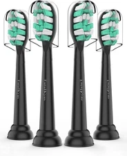 Black Replacement Brush Heads for Philips Sonicare - 7x Plaque Removal