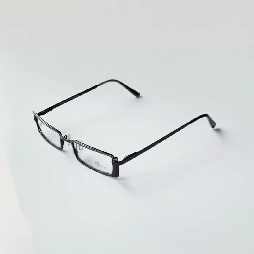 Black Metal Rectangular Sunglasses - Slim Steel, … - image 2