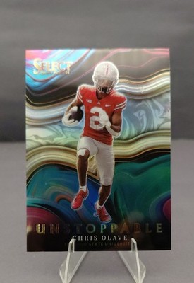 2022 Panini Select Draft Picks - Unstoppable Chris Olave #US-CO Silver Prizm...