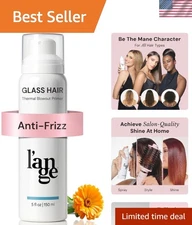 Glass Hair Thermal Blowout Primer - 5oz Heat Protectant for Frizz Control