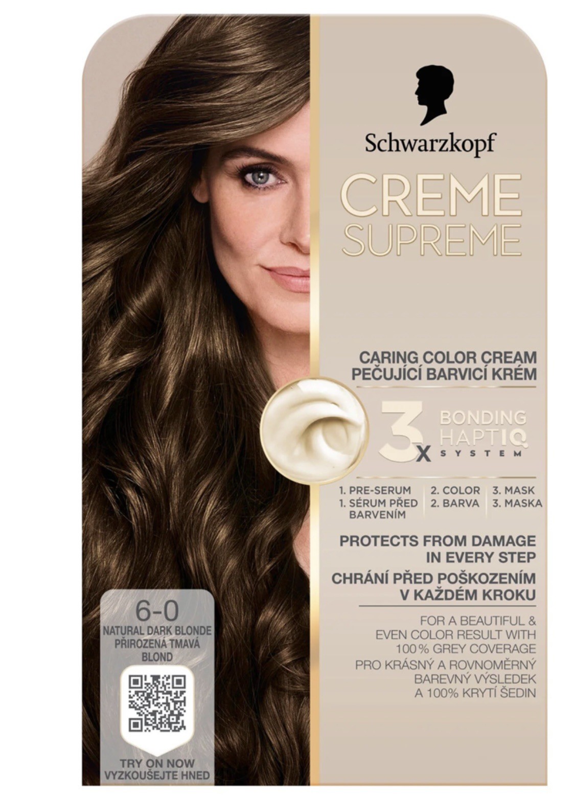 Crème coloration Schwarzkopf 6-0 blond foncé naturel pour cheveux éclatants