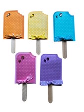 Popsicle Handmade Scrapbook Junk Journal Card Making Embellishment Set Of 5