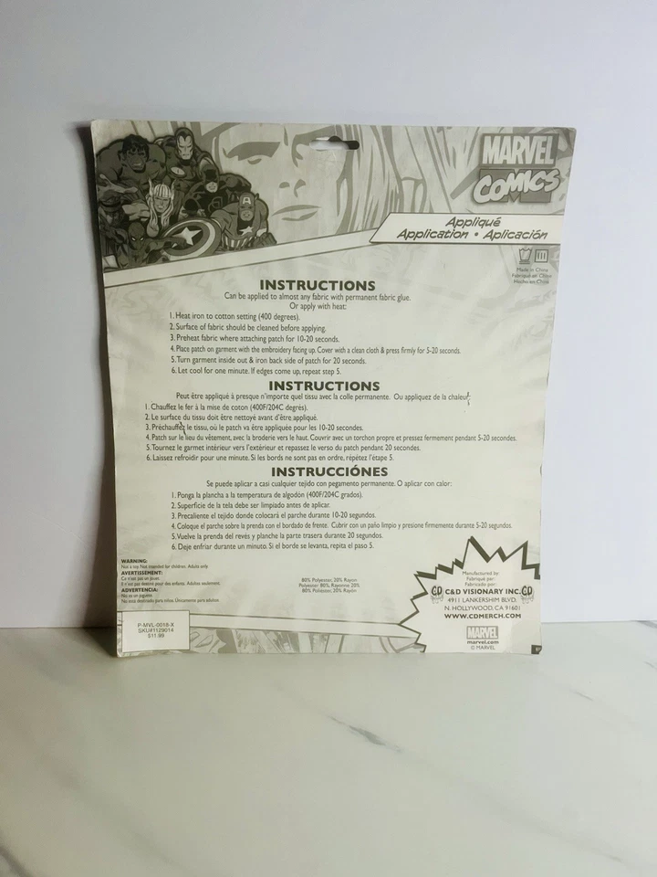 Nueva Chaqueta de Tela Oficial Marvel Comics Capitán América's Shield Lg 7.5" Nueva de Lote Antiguo Foto 2 de 4