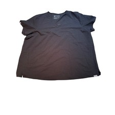 FIGS Technical Collection Black V Neck Scrub Top Short Sleeve Women's XXL