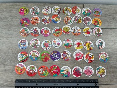 Vintage Pog Lot Slammer Jammer Wise Guys Milk Cap 48 Count Imperial 1994 Cartoon