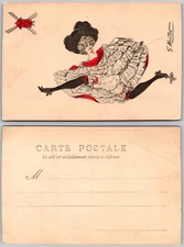 Cancan Dancer Illustration Postcard