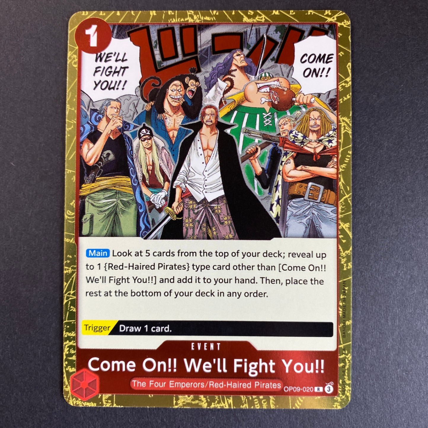 Come On!! We'll Fight You!! R Emperors in the New World OP09-020 NM Foil