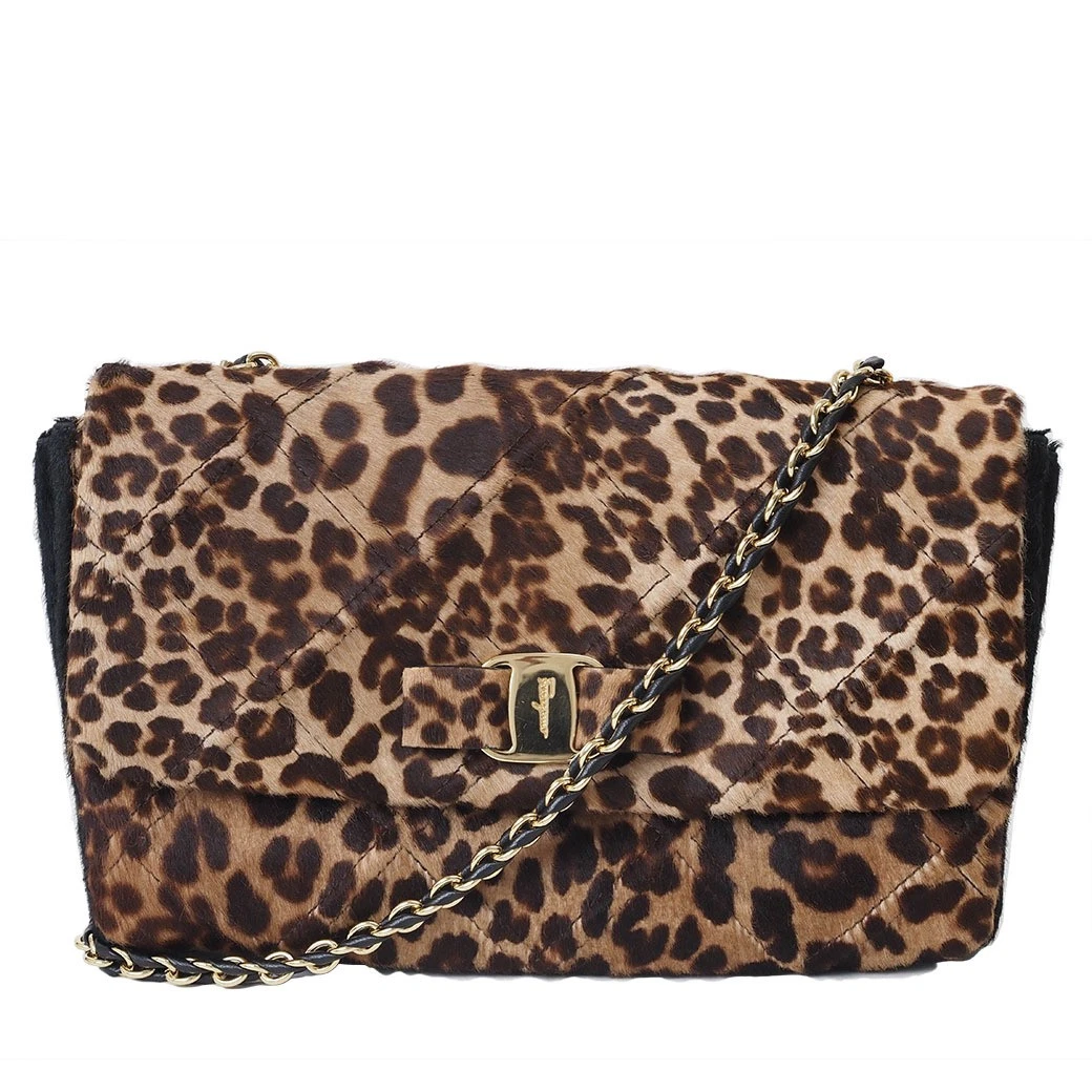 Salvatore Ferragamo Leopard Bags & Handbags for Women for sale | eBay
