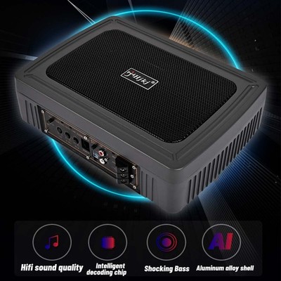 New - 6*8'' 1200 Watts Car Low-Profile Super Slim Active Subwoofer Amplifier US