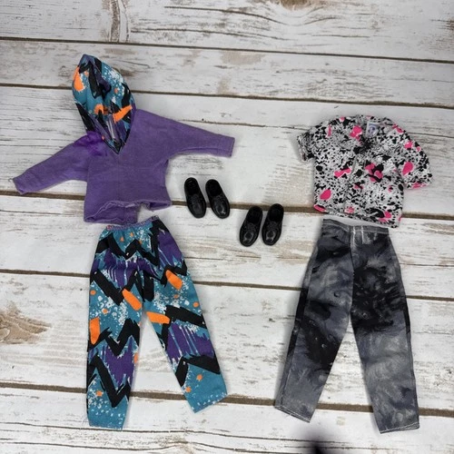 Vintage Mattel 1992 Kevin High School Fashions Set of 2 Outfits Shoes