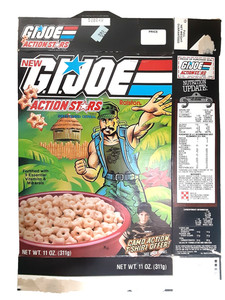 GI Joe Cereal Box Gung-Ho ARAH 1980s Hasbro T-Shirt Offer  nice vintage box