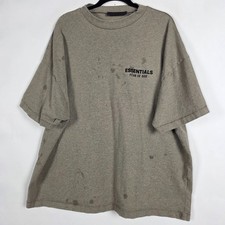 Essentials Fear Of God Distressed 100 Cotton Mens Large Short Sleeve T Shirt