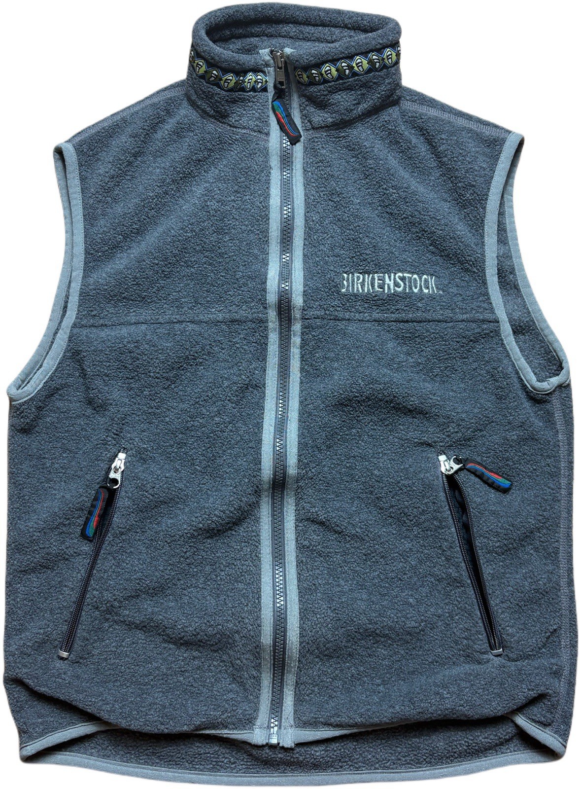 Birkenstock, Birkenstock Fleece PolarTec Grey Vest Size S Hiking Outdoor 90’s Vintage RARE