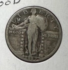 1928 US Standing Liberty SILVER Quarter! "Philadelphia" Mint! Good! Old US Coin!