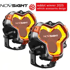Novsight 2x 3 Led Work Light Bar Pods Driving Beam Lamp Offroad Jeep Suv Truck