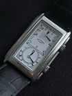Rotary Tank ‘Dual Time’ Mens  Silver Dress Watch Vintage Model Leather Strap