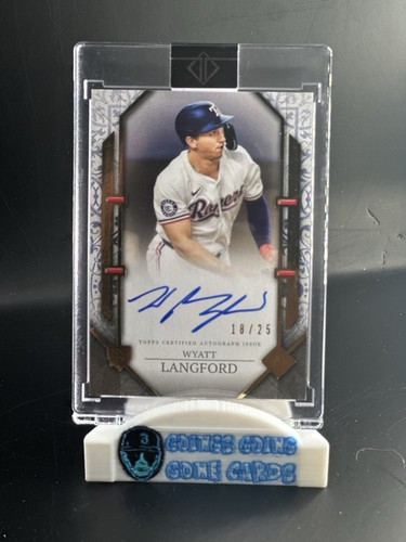 Wyatt Langford /25 Auto RC 2024 Topps Transcendent Rookie Showcase Gold Rangers