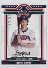 2022 Panini USA Baseball Stars & Stripes Black Ink 61/125 Henry Phifer Auto yl0
