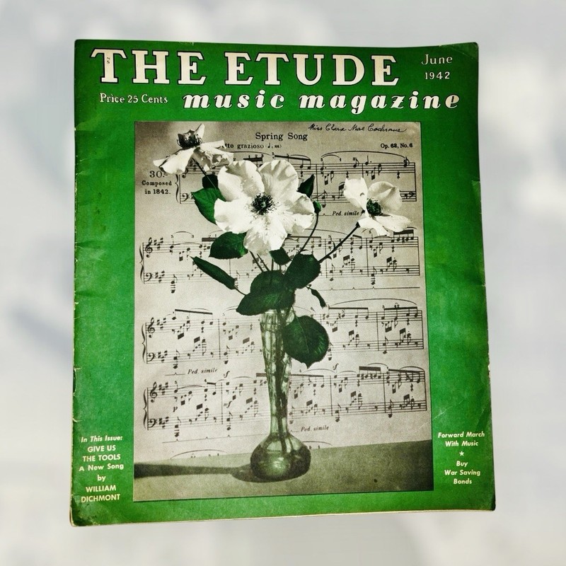 Vintage THE ETUDE Music Magazine June 1942 edition