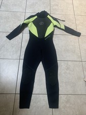 Deep Sea Neoprene Full Scuba Diving Suit Women s Sz 7/8 Black Yellow Wet Suit