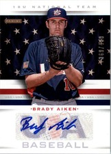 2013 USA Baseball 18U National Team Signatures #1 Brady Aiken Auto /499 - BB