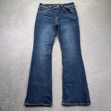American Eagle Kick Boot Jeans Womens 10 Regular Blue Stretch Dark Wash Denim