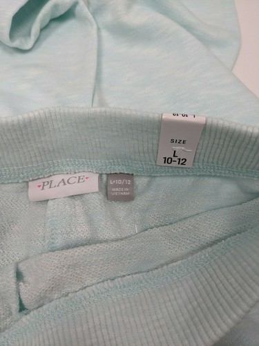 NEW Girls Childrens Place Size L 10 12 Light Blue Casual Sweat Lounge Pants NWT - Picture 7 of 8