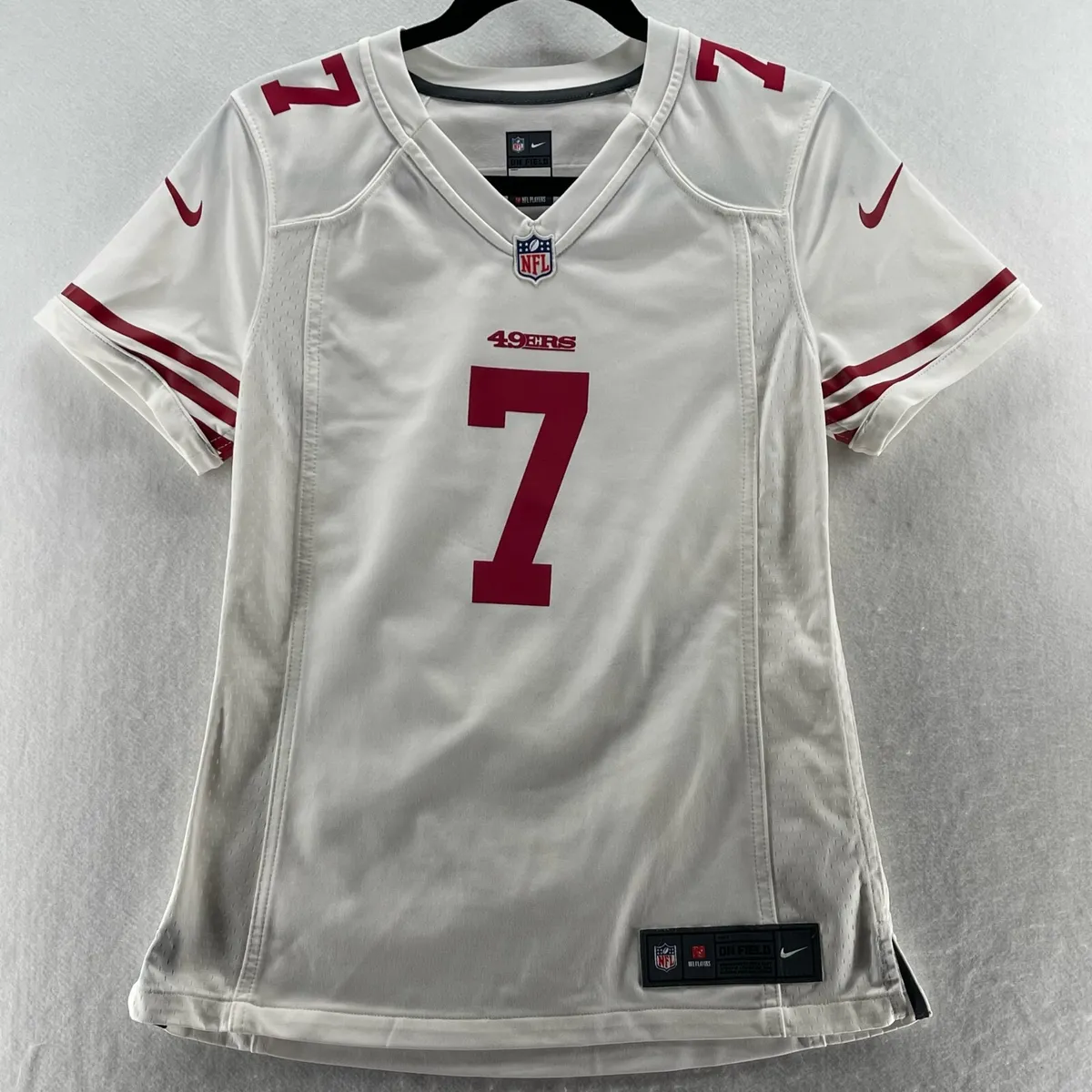 San Francisco 49ers Colin Kaepernick #7 Jersey Womens Sz S Nike NFL White